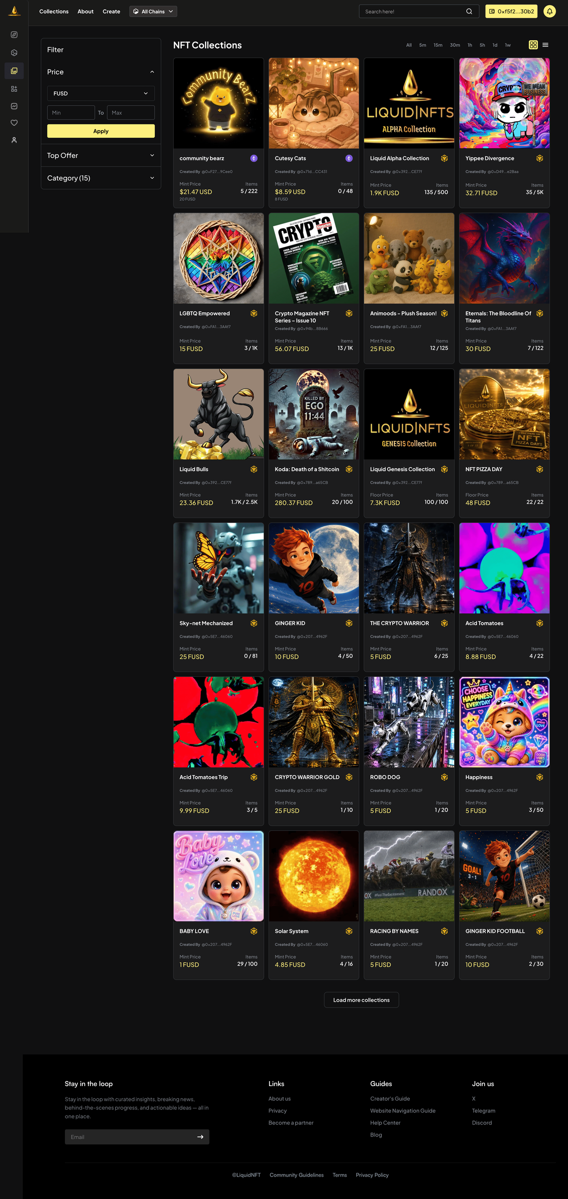 New LiquidNFT collection page